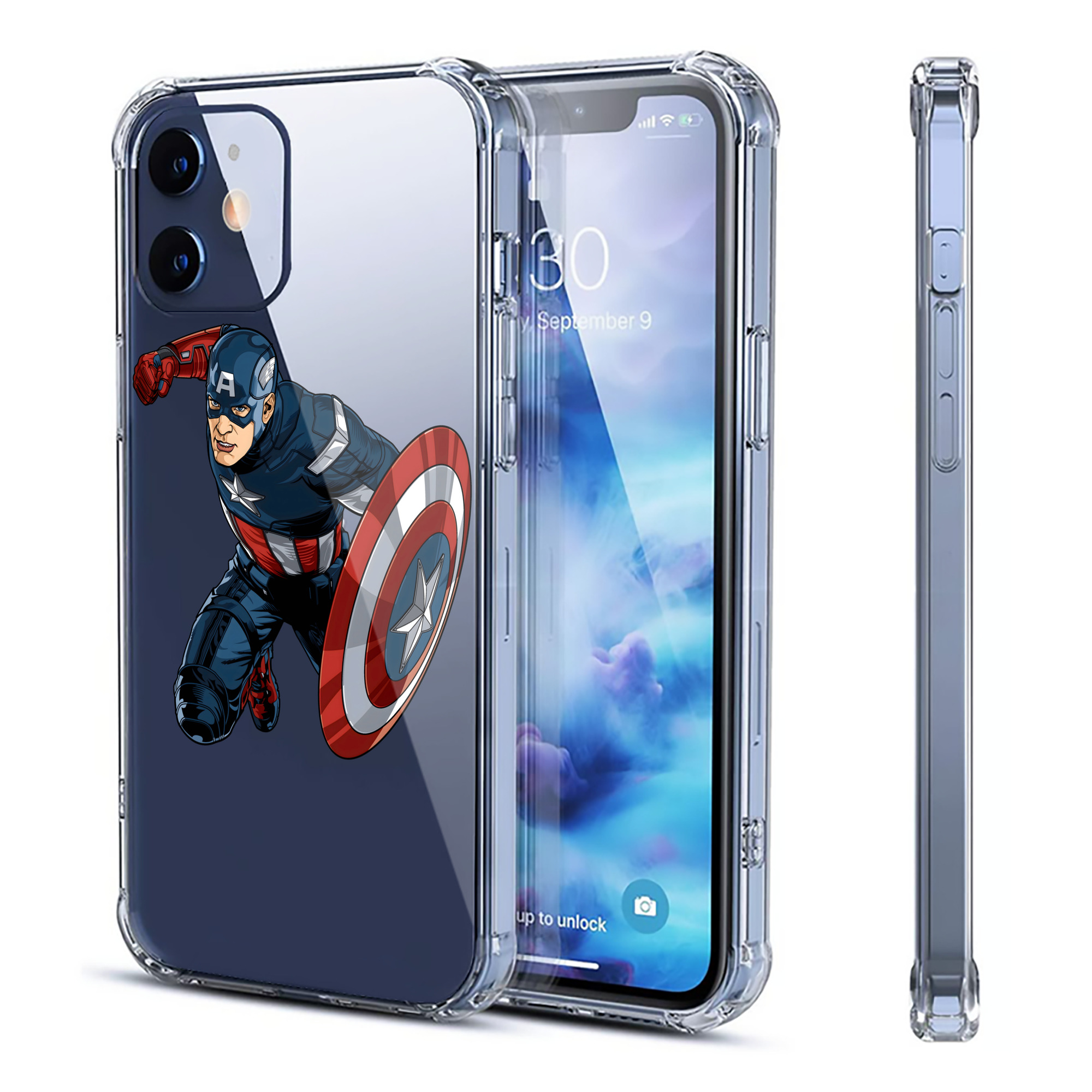 （画像用） アベンジャーズ The Avengers 【iPhone 12シリーズ対応】透明スマホケース（クリアソフトケース）